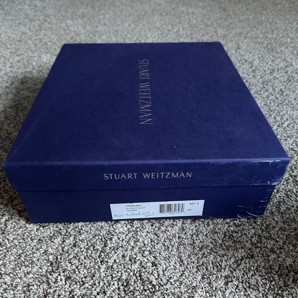 Stuart Weitzman Suede Peep-Toe Bootie - image 3